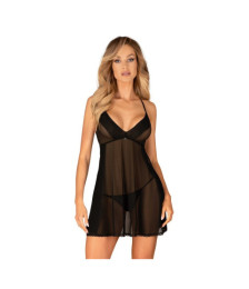 Latinesa babydoll et String - Noire